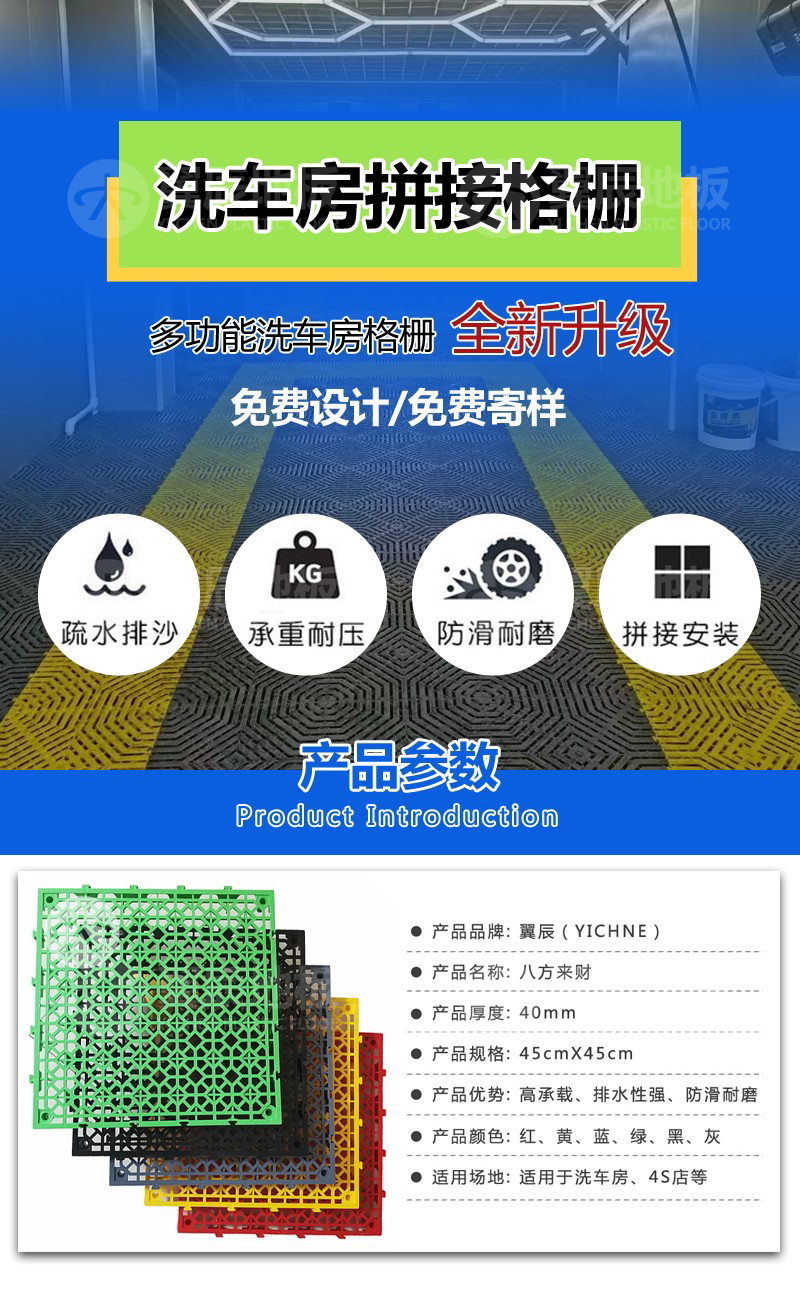 八方來財-洗車房拼裝格柵