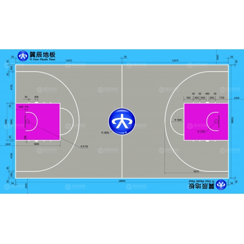 篮球场地标准尺寸详细图解与画法