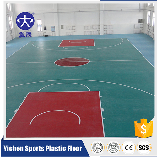 学校篮球馆PVC运动地板，篮球场PVC塑胶地板
