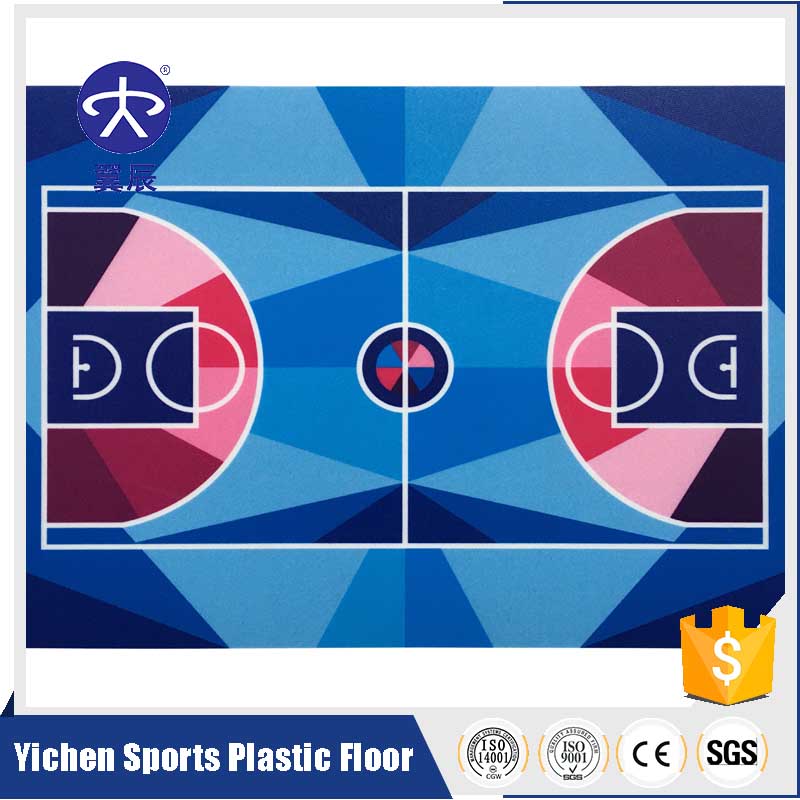篮球场定制打印PVC地板