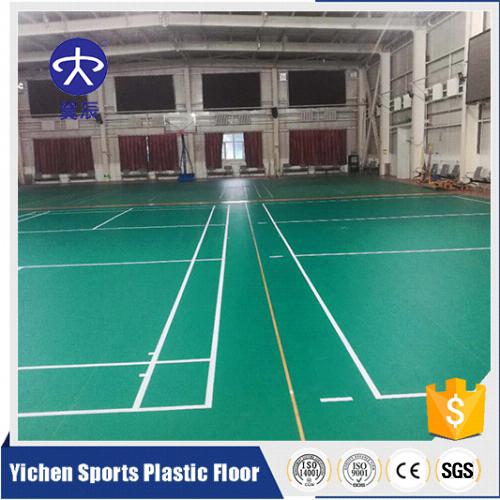 内蒙古包头训练基地PVC运动地板，羽毛球场pvc塑胶地板