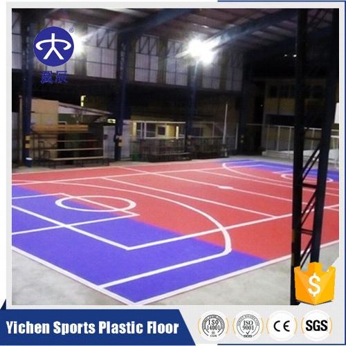 智利球馆悬浮拼装地板，篮球场悬浮拼装地板，排球场悬浮拼装