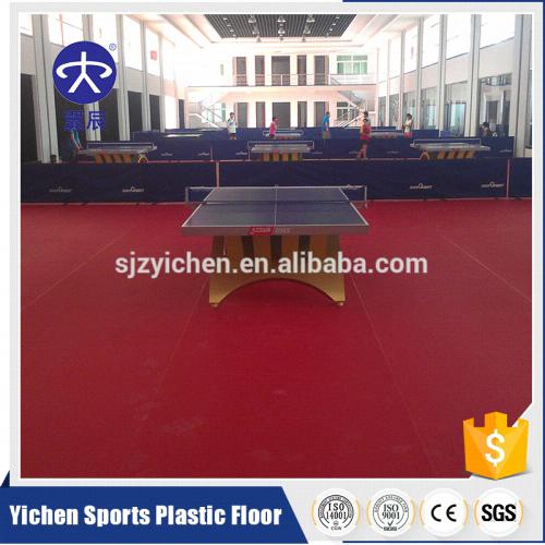 乒乓球馆PVC运动地板，室内乒乓球场PVC塑胶地板
