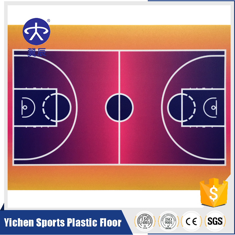 篮球场定制打印PVC地板